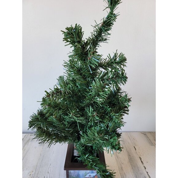 Tree AS IS scenic base tabletop pine home decor figure unique - Picture 3 of 10